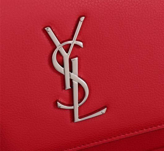 YSL 442906 Yves Saint Laurent Sunset Medium In Smooth Leather Red - luxibagsmall