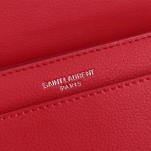 YSL 442906 Yves Saint Laurent Sunset Medium In Smooth Leather Red - luxibagsmall