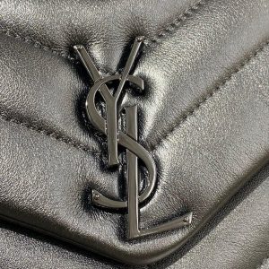 YSL 494699 Saint Laurent Loulou Small Bag Black - luxibagsmall