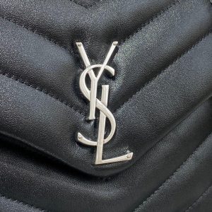 YSL 494699 Saint Laurent Loulou Small Bag Black - luxibagsmall