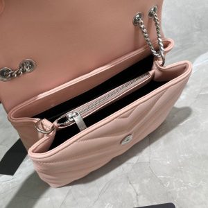 YSL 494699 Saint Laurent Loulou Small Bag Pink - luxibagsmall