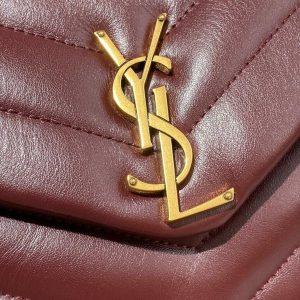 YSL 494699 Saint Laurent Loulou Small Bag Wine Red - luxibagsmall