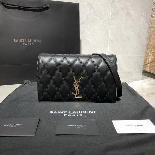 YSL 568906 Yves Saint Laurent Crossbody Chain Bag Black - luxibagsmall