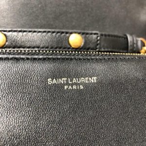 YSL 568906 Yves Saint Laurent Crossbody Chain Bag Black - luxibagsmall