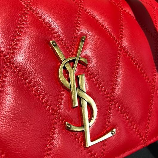 YSL 568906 Yves Saint Laurent Crossbody Chain Bag Red - luxibagsmall