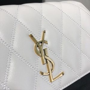 YSL 568906 Yves Saint Laurent Crossbody Chain Bag White - luxibagsmall