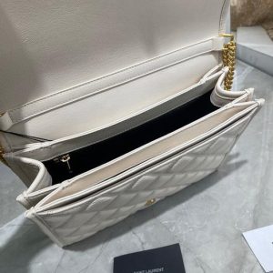 YSL 579607 Yves Saint Laurent Chain Bag Becky White - luxibagsmall