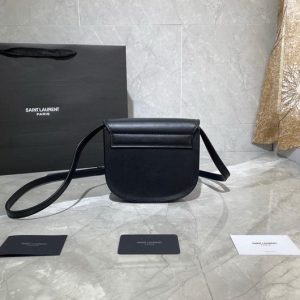 YSL 619740 Yves Saint Laurent Kaia Small Satchel in Smooth Leather Black - luxibagsmall