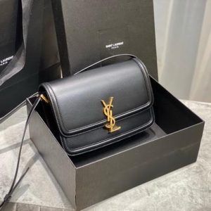 YSL 634305 Yves Saint Laurent Solferino Box Medium Black - luxibagsmall