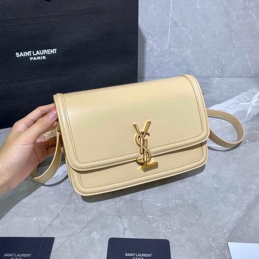 YSL 634305 Yves Saint Laurent Solferino Box Medium Apricot - luxibagsmall