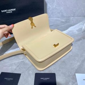 YSL 634305 Yves Saint Laurent Solferino Box Medium Apricot - luxibagsmall