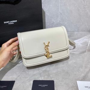 YSL 634305 Yves Saint Laurent Solferino Box Medium Beige - luxibagsmall