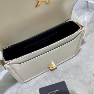 YSL 634305 Yves Saint Laurent Solferino Box Medium Beige - luxibagsmall