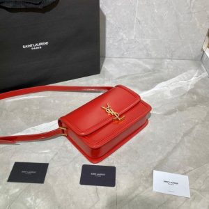 YSL 634305 Yves Saint Laurent Solferino Box Medium Red - luxibagsmall