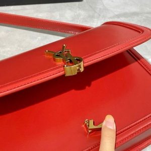 YSL 634305 Yves Saint Laurent Solferino Box Medium Red - luxibagsmall