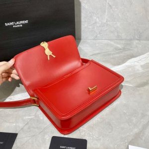 YSL 634305 Yves Saint Laurent Solferino Box Medium Red - luxibagsmall