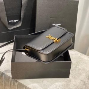 YSL 634305 Yves Saint Laurent Solferino Box Medium Black - luxibagsmall