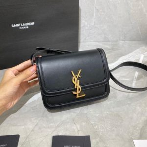 YSL 634306 Yves Saint Laurent Solferino Box Small Shoulder Handbag Black - luxibagsmall