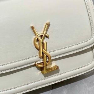 YSL 634306 Yves Saint Laurent Solferino Box Small Shoulder Handbag White - luxibagsmall