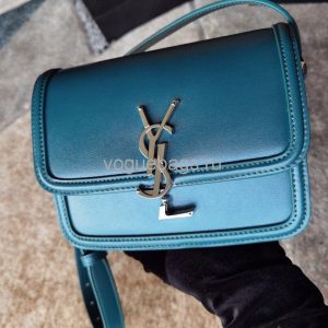 YSL 634306 Yves Saint Laurent Solferino Box small Shoulder Handbag Navy blue - luxibagsmall