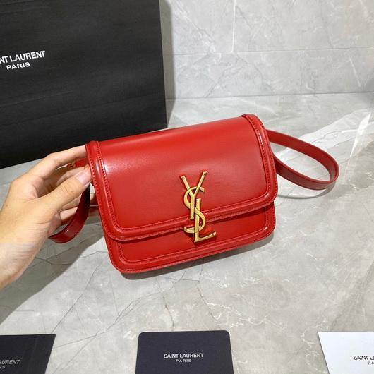 YSL 634306 Yves Saint Laurent Solferino Box Small Shoulder Handbag Red - luxibagsmall