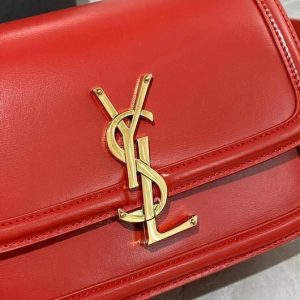 YSL 634306 Yves Saint Laurent Solferino Box Small Shoulder Handbag Red - luxibagsmall