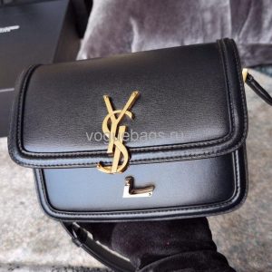 YSL 634306 Yves Saint Laurent Solferino Box small Shoulder Handbag Black - luxibagsmall