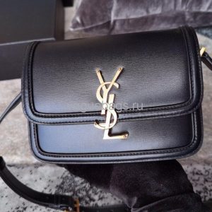 YSL 634306 Yves Saint Laurent Solferino Box small Shoulder Handbag Black - luxibagsmall