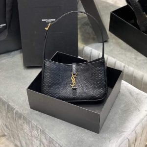 xubag.ru-ysl-le5a7-657228-hobo-bag-in-serpentine-leather-black-1