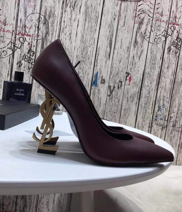 Yves Saint Laurent Opyum Pumps Leather Golden heel 30135 - luxibagsmall