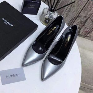 Yves Saint Laurent Opyum Pumps Leather Black heel 30142 - luxibagsmall