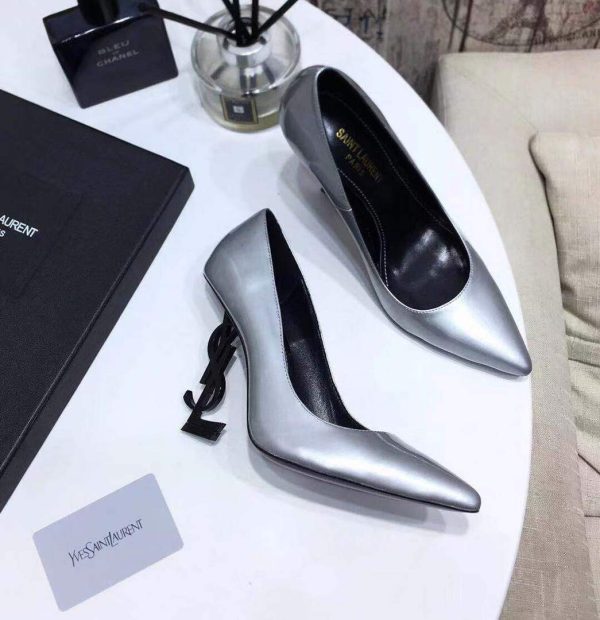 Yves Saint Laurent Opyum Pumps Leather Black heel 30142 - luxibagsmall