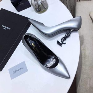 Yves Saint Laurent Opyum Pumps Leather Black heel 30142 - luxibagsmall