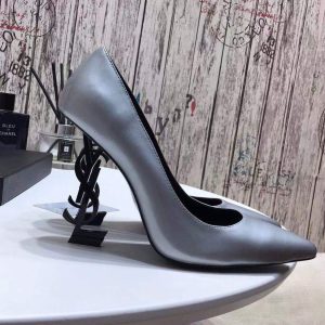 Yves Saint Laurent Opyum Pumps Leather Black heel 30142 - luxibagsmall