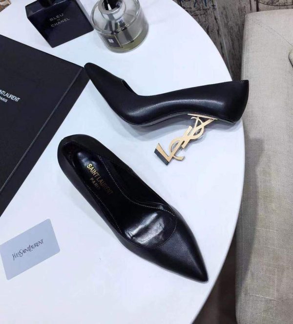 Yves Saint Laurent Opyum Pumps Leather Golden heel 30134 - luxibagsmall