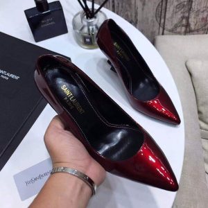 Yves Saint Laurent Opyum Pumps Leather Black heel 30143 - luxibagsmall