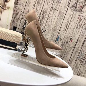 Yves Saint Laurent Opyum Pumps Leather Golden heel 30137 - luxibagsmall