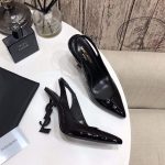 Yves Saint Laurent Opyum Pumps Leather Black heel 30148 - luxibagsmall