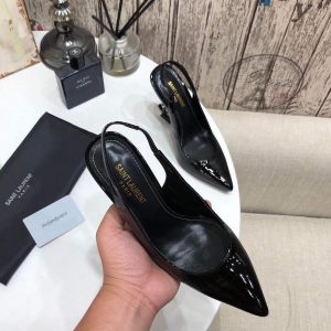 Yves Saint Laurent Opyum Pumps Leather Black heel 30148 - luxibagsmall