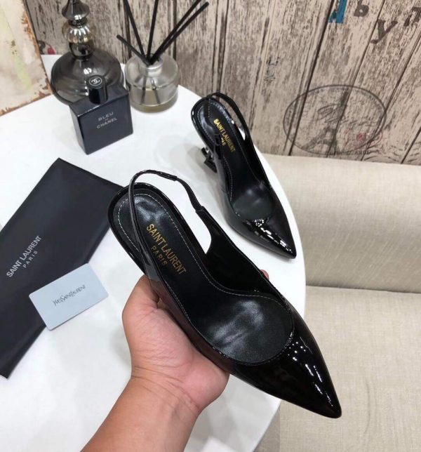 Yves Saint Laurent Opyum Pumps Leather Black heel 30148 - luxibagsmall