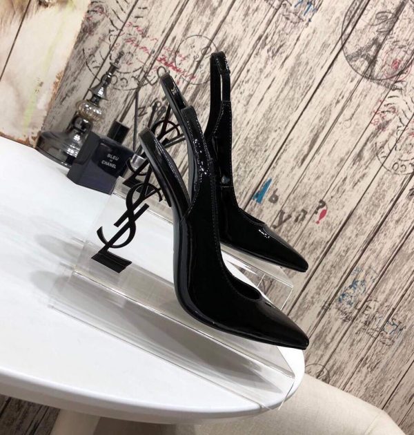 Yves Saint Laurent Opyum Pumps Leather Black heel 30148 - luxibagsmall