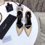 Yves Saint Laurent Opyum Pumps Leather Glod heel 30146 - luxibagsmall