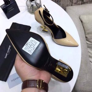 Yves Saint Laurent Opyum Pumps Leather Glod heel 30146 - luxibagsmall