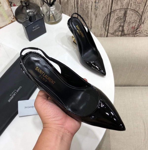 Yves Saint Laurent Opyum Pumps Leather Glod heel 30147 - luxibagsmall