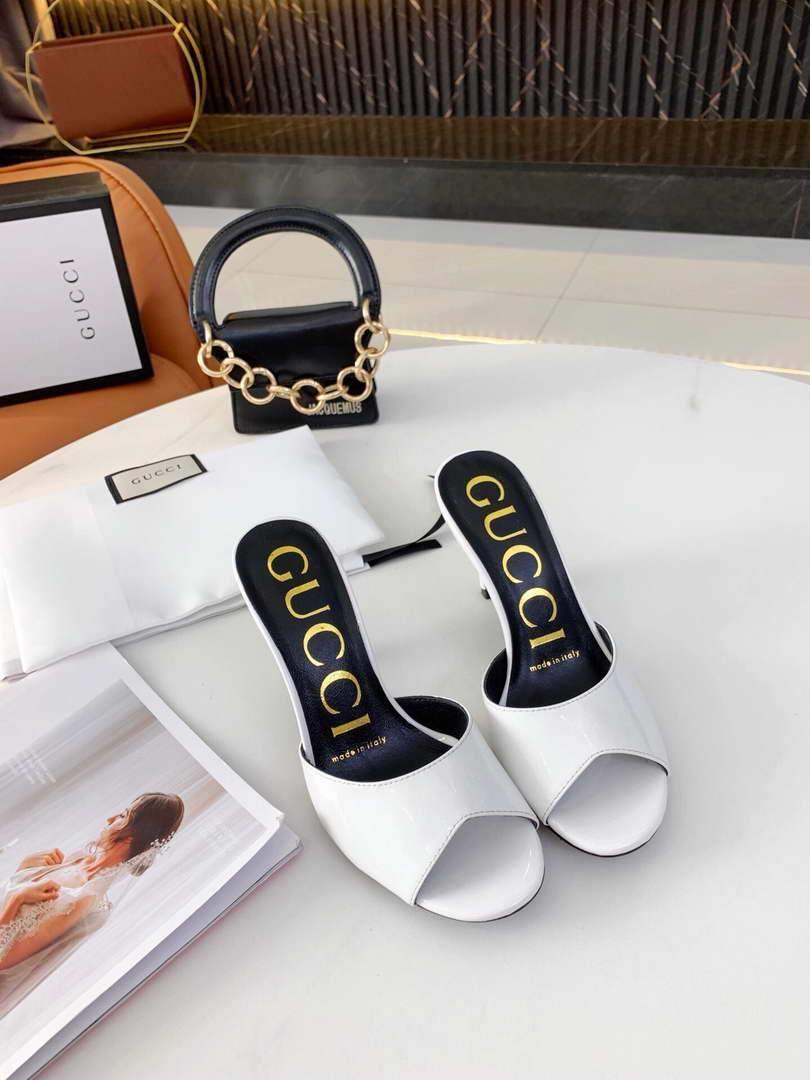 Gucci Sandals Designer Gucci Slippers 81151 White - luxibagsmall