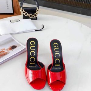 Gucci Sandals Designer Gucci Slippers 81151 Red - luxibagsmall