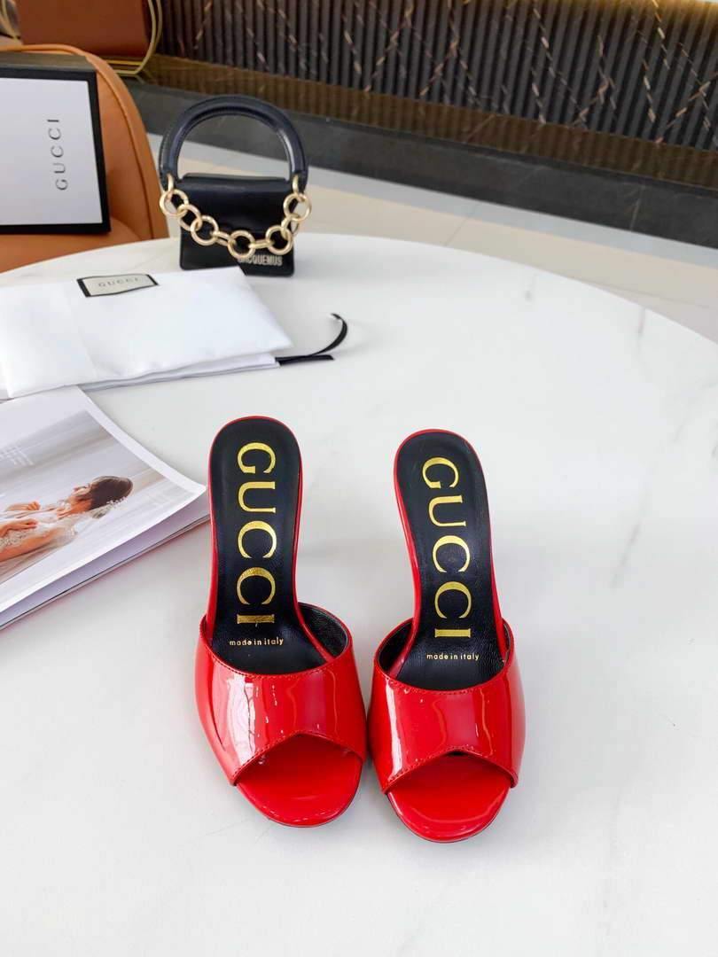 Gucci Sandals Designer Gucci Slippers 81151 Red - luxibagsmall