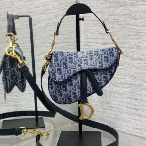 ccabag.com-dior-m0455-saddle-bag-with-strap-blue-denim-dior-oblique-jacquard-m0456-001