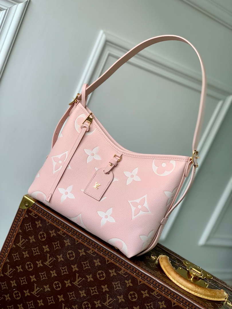 LV M14209 Louis Vuitton CarryAll PM Bicolor Monogram Empreinte Leather Pink