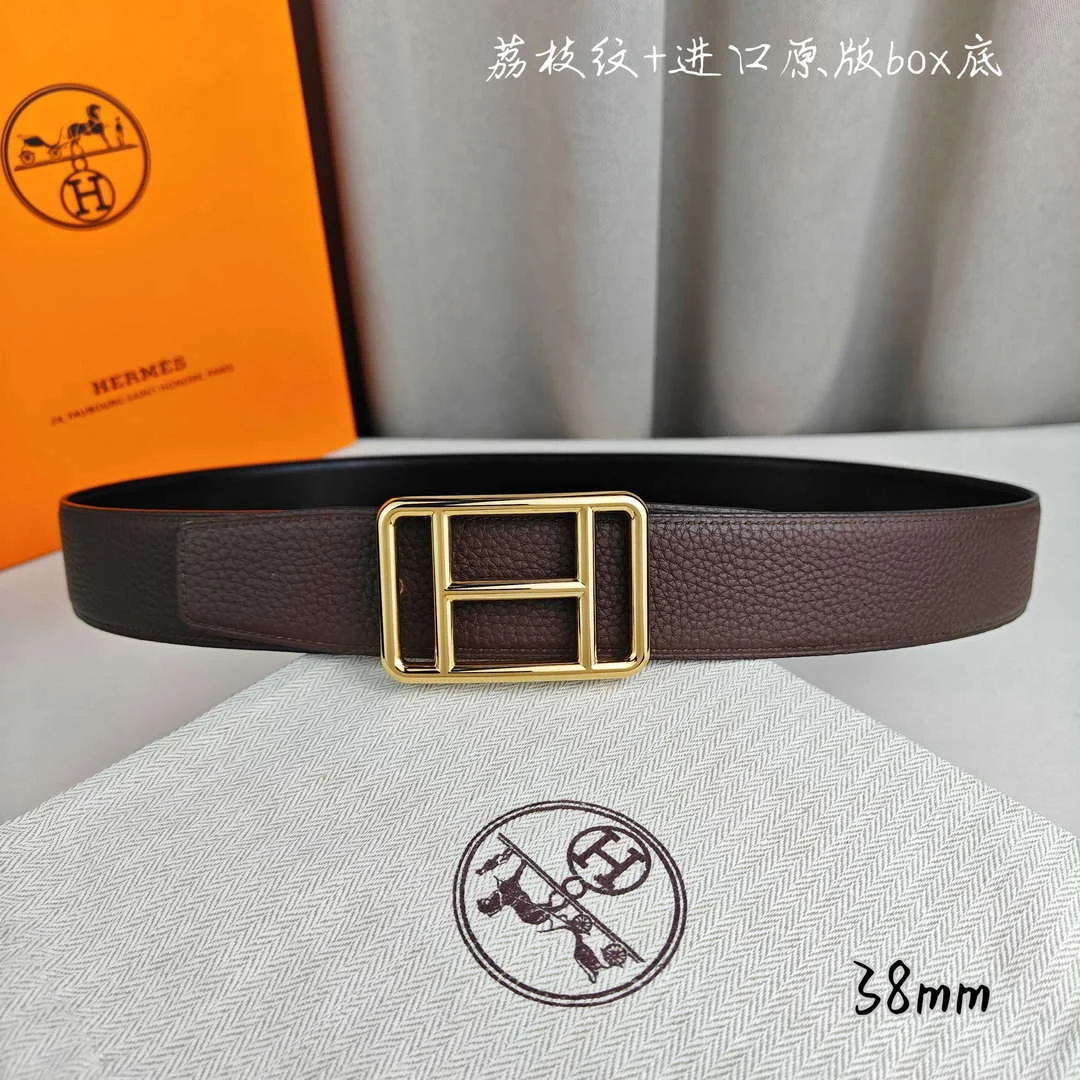 Hermes H066050CP2K H au Carre belt buckle & Reversible leather strap 38 mm H88006